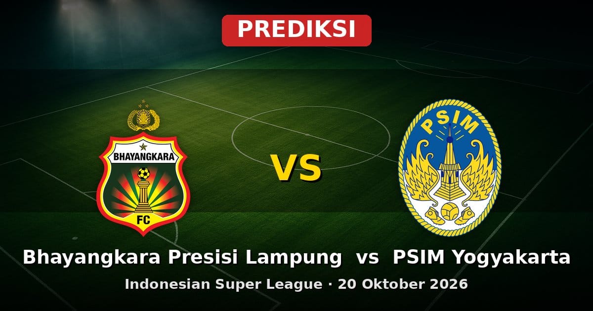 Prediksi Bhayangkara Presisi Lampung vs PSIM Yogyakarta Liga Indonesia 20 Oktober 2026
