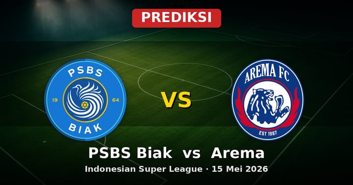 Prediksi PSBS Biak vs Arema Liga Indonesia 15 Mei 2026